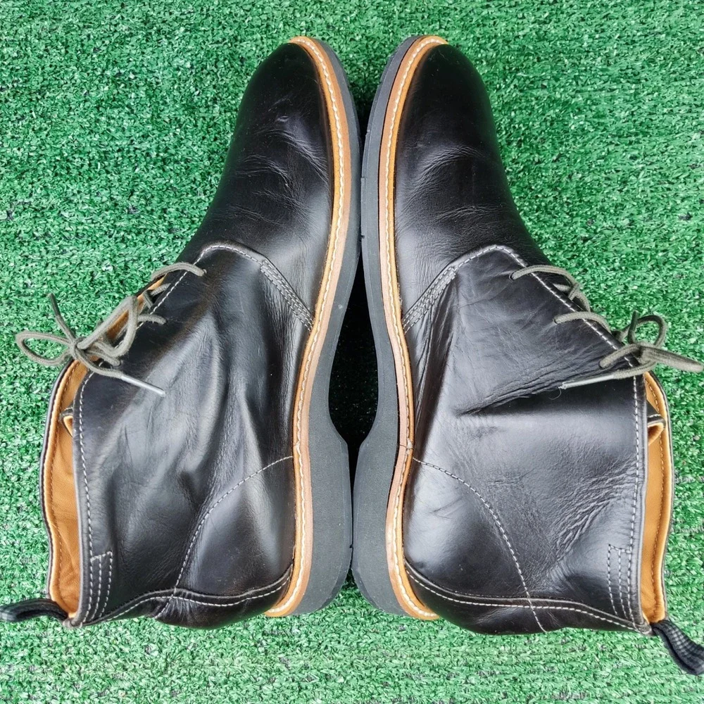 Cole Haan Chukka Boots Mens 10 Black C31927 Grand OS Leather Lace Up Ankle Boot
